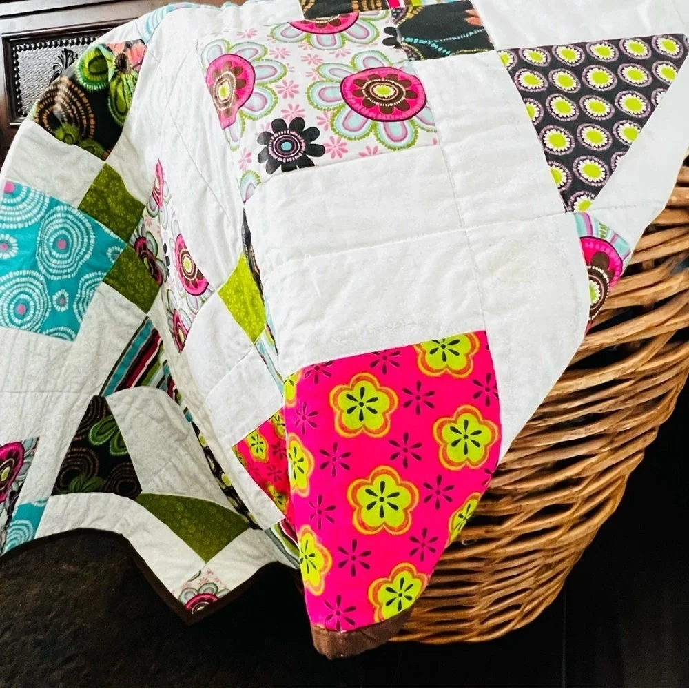 32”x42” New Homemade Patchwork Baby Kids Quilt.
